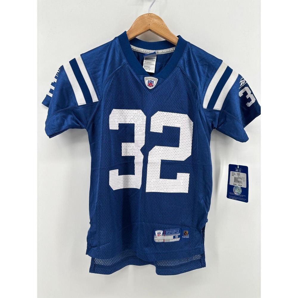 Indianapolis Colts Reebok NFL Jersey Boys Blue Edgerrin James #32‎ Small NWT